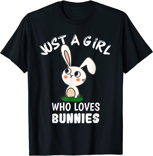 Just A Girl Who Loves Bunnies Rabbit Anime T-Shirt