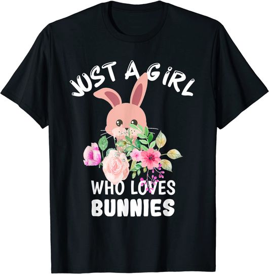 Just A Girl Who Loves Bunnies Rabbit Anime T-Shirt
