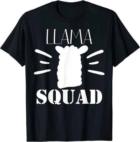 Llama Squad Cute Llama Lover Sayings T-Shirt