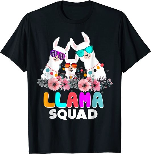 Llama Squad Cute Llama Lover Funny T-Shirt