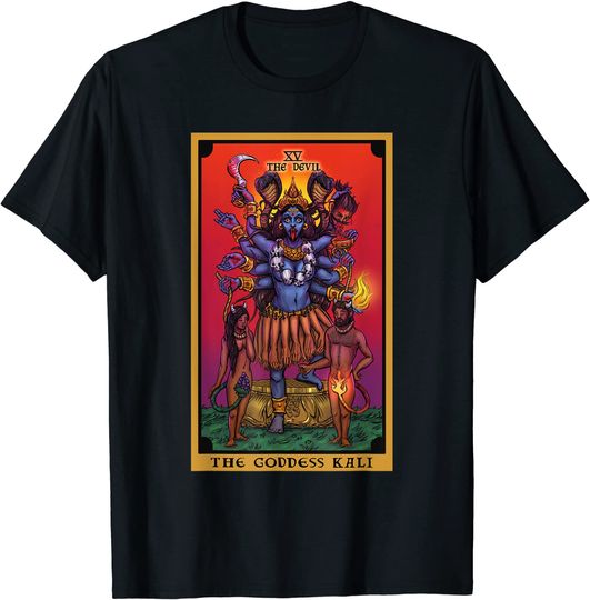 The Goddess Kali The Devil Tarot Card Hindu Indian Witch T-Shirt