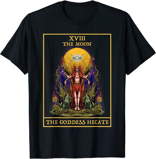 The Goddess Hecate Tarot Card Triple Moon Witch Wiccan Pagan T-Shirt