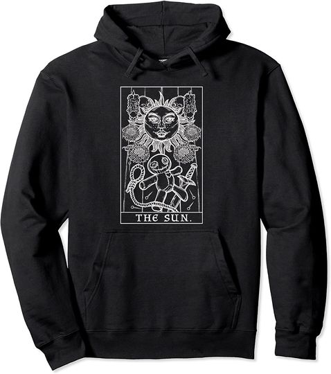 The Sun Tarot Card Halloween Voodoo Doll Witchcraft Altar Pullover Hoodie
