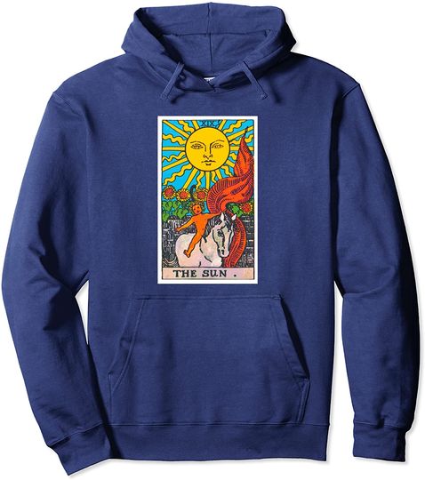 Sun Tarot Card Psychic Occult Metaphysical Pullover Hoodie