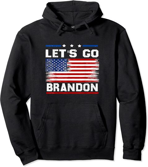 Let's Go Brandon US Flag Pullover Hoodie