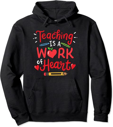 Teaching Is A Work Of Heart Vintage Hoodie