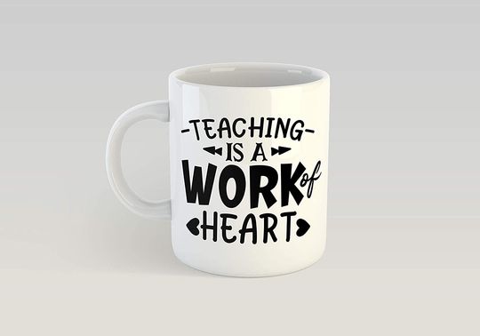 Teaching Is A Work Of Heart  Retro Mug