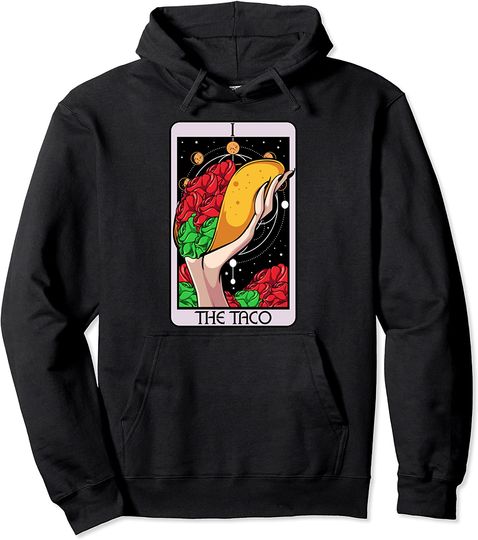 Taco Tarot Card Witchy Occult Alchemy Fortune Teller Hoodie