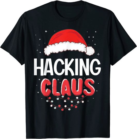Hacking Santa Claus Christmas Matching Costume T-Shirt
