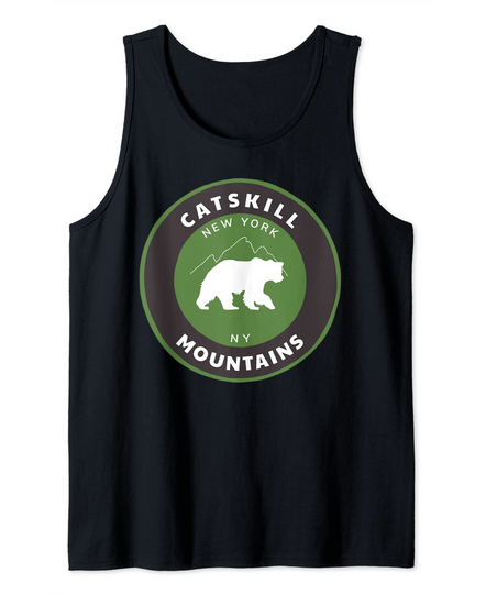 The Catskill Mountains New York Forest NY Hiking Bear Tank Top