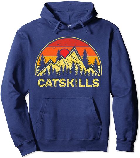 The Catskill Vintage Catskills New York Mountains Nature Hiking Souvenir Pullover Hoodie