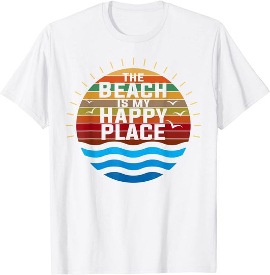 The Beach is My Happy Place Vacation Summer T-shirt