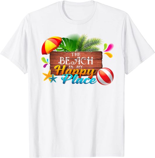 The Beach is My Happy Place Vacation Summer T-Shirt