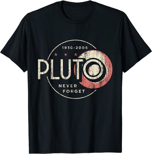 Pluto Never Forget Retro Science T-Shirt