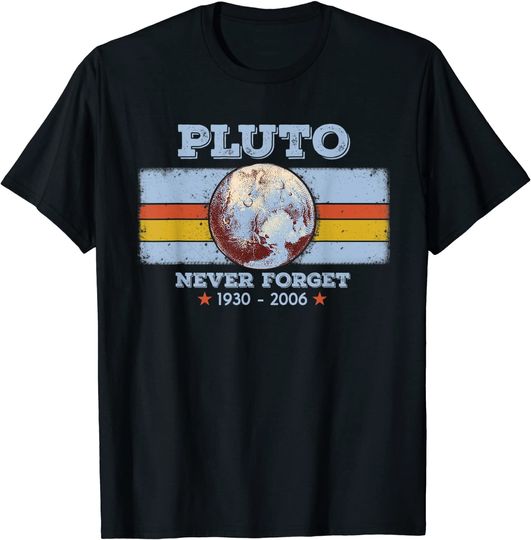 Never Forget Pluto Planet Astronomy Astronomer Vintage T-Shirt