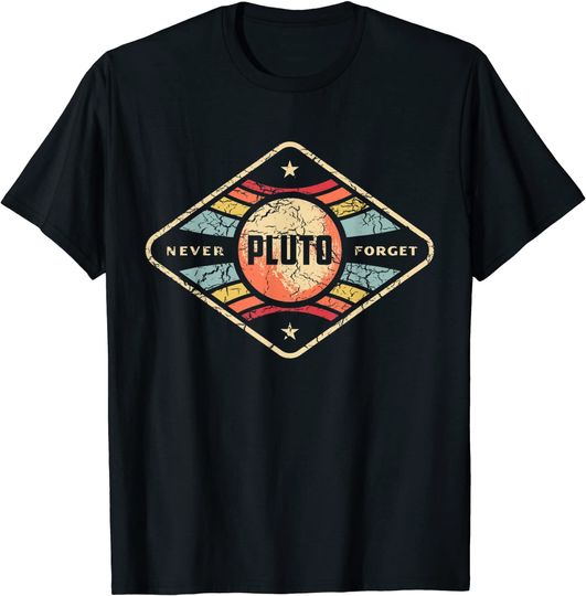 Pluto Shirt, Pluto Never Forget Retro Science T-Shirt