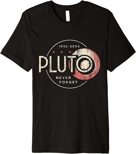 Pluto Never Forget Retro Science Premium T-Shirt