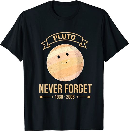 Never Forget Pluto Style Space Science T-Shirt