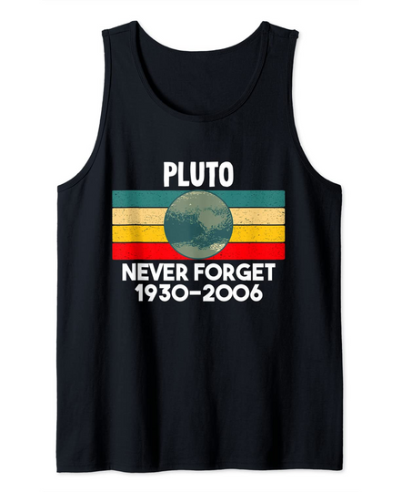 Never Forget Pluto Retro Space Science Tank Top