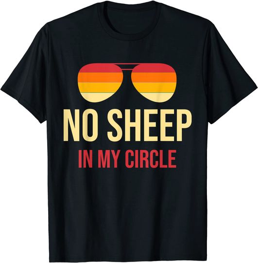 No Sheep In My Circle Retro Vintage Sunglasses T-Shirt