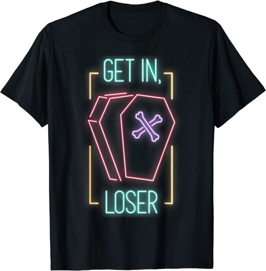 Get In Loser Coffin Pastel Goth Halloween T-Shirt
