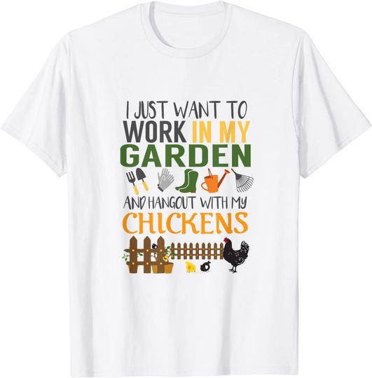 Funny Chicken Lover Barn Gardening Farming Men Women T-Shirt