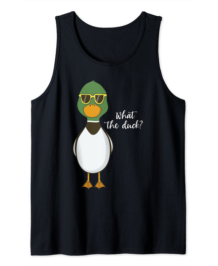 What The Duck Funny Duck Wearing Sunglasses Tank Top
