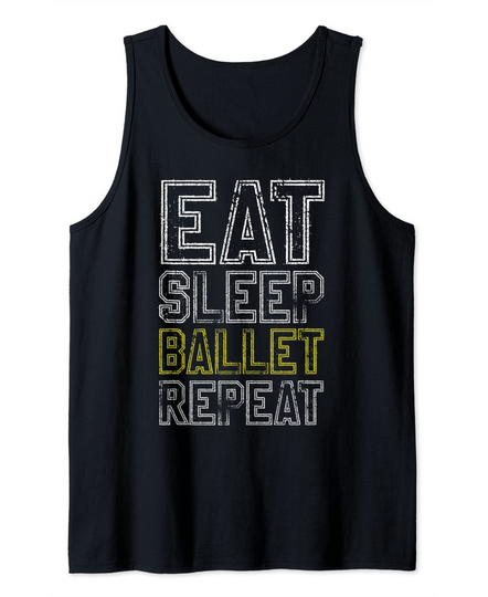 Eat Sleep Ballet Repeat Retro Tank Top
