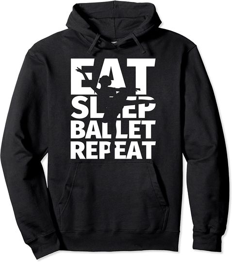 Eat Sleep Ballet Retro Repeat Hoodie
