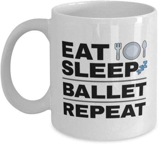 Eat Sleep Ballet Repeat Vintage Mug