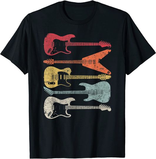 Guitar Shirt. Retro Style, Gift For Guitarist T-Shirt