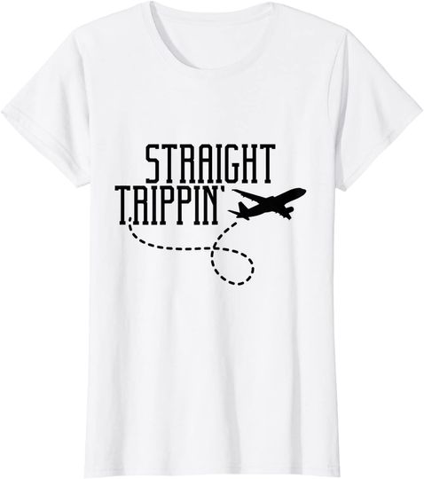 Straight Trippin Funny Summer Vacation Bachelorette T-Shirt