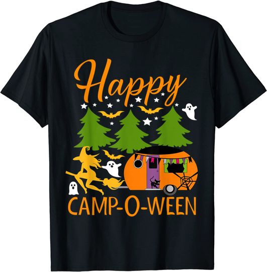 Happy Camp O Ween Halloween Camping Camper T-Shirt