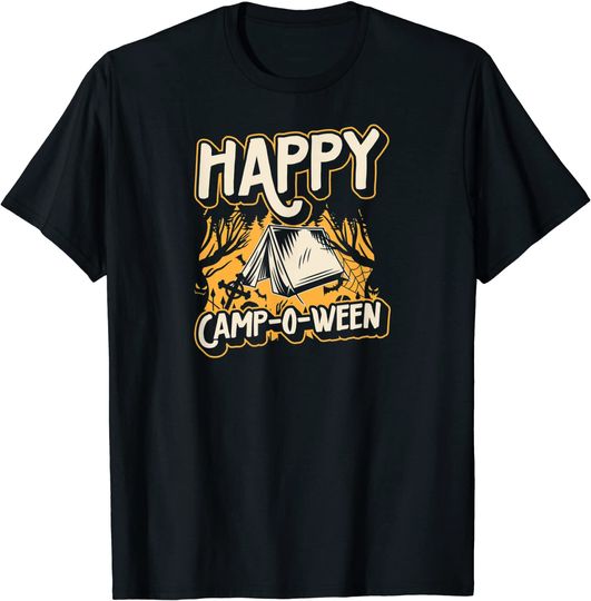 Happy Camp O Ween Fall Halloween Camping T-Shirt