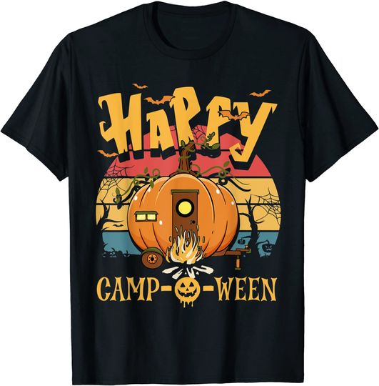Happy Camp O Ween Halloween Party Camping T-Shirt