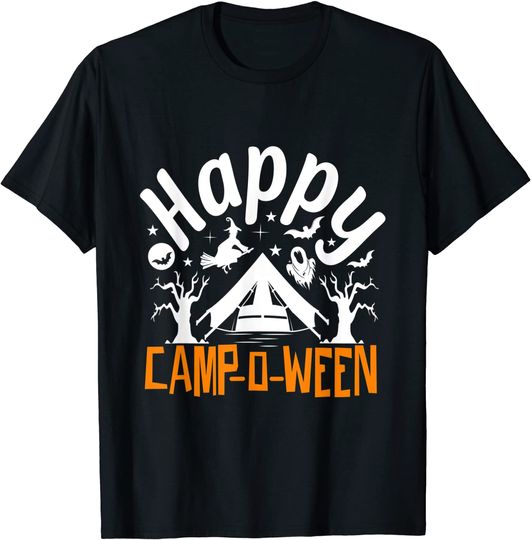 Happy Camp O Ween Halloween Camping T-Shirt