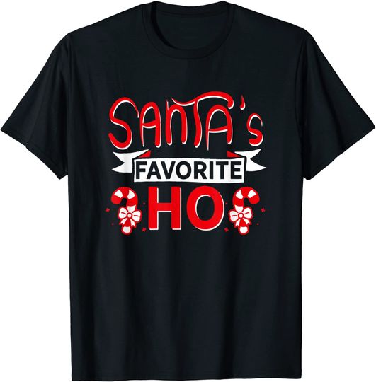Christmas T-Shirt Santa's Favorite HO | Men Women Gift T-Shirt