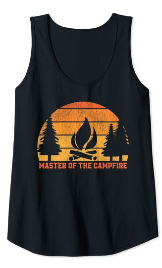 Retro Vintage Camping Master Of The Campfire Tank Top