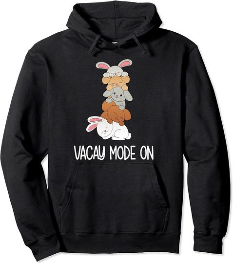 Vacay Mode On Kawaii Bunny Kawaii Rabbit Pullover Hoodie