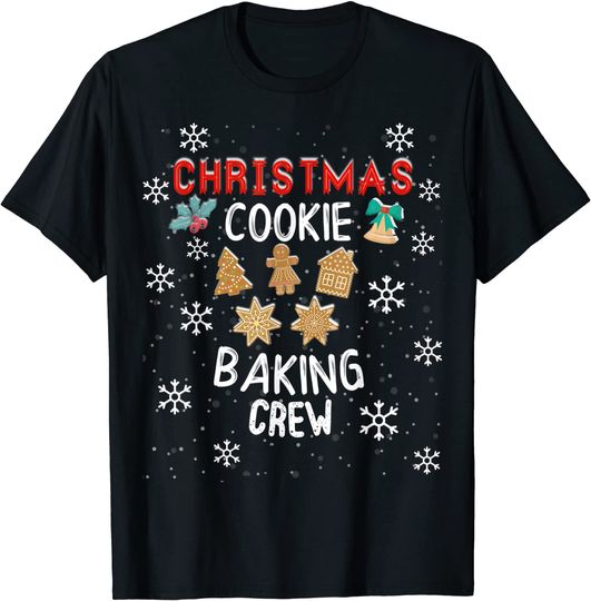 Christmas Cookie Baking Crew Xmas Cookie Exchange Santa T-Shirt