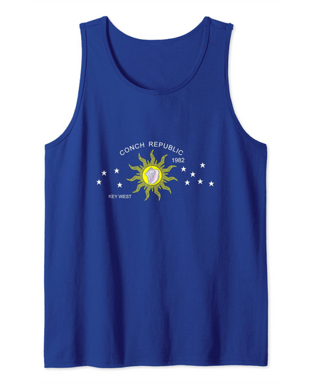 Key West Florida The Conch Republic Flag of Tank Top