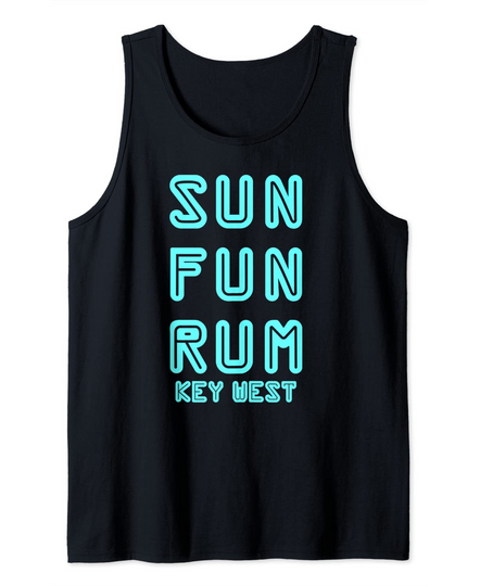 Key West - Sun Fun Rum Day Drinking Funny Florida Tank Top