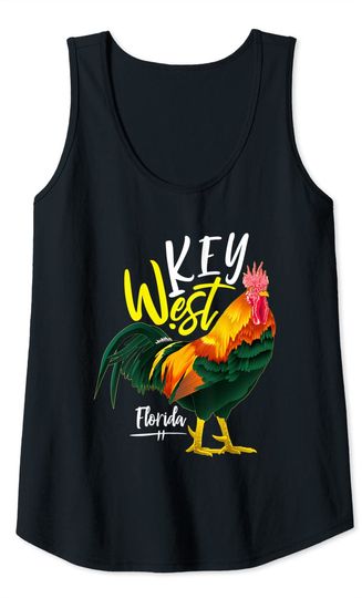 Key West Florida Keys Rooster Vacation Cruise Tank Top