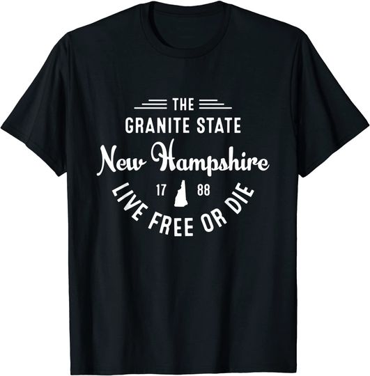 Granite State New Hampshire Live Free Or Die Souvenir Gift T-Shirt