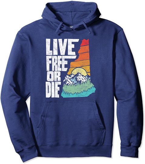 Live Free or Die Retro New Hampshire Nature Hoodie