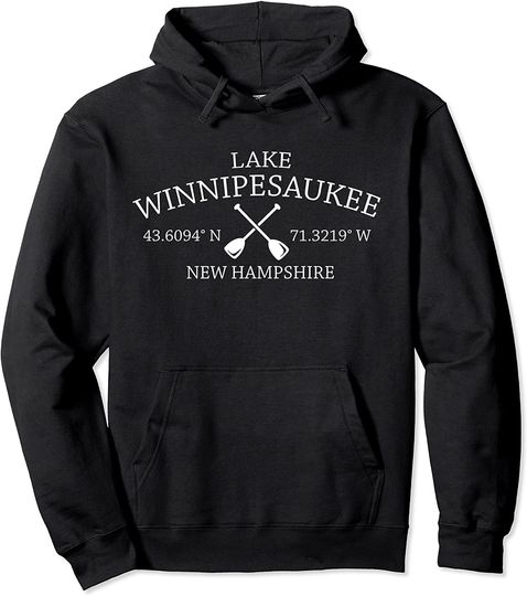Classic Lake Winnipesaukee graphic - New Hampshire Pullover Hoodie