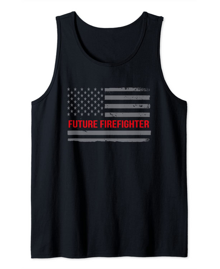 Future Firefighter American Flag Tank Top