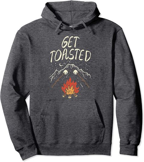 Let's Get Toasted Camping Nature Hiking Campfire Hoodie