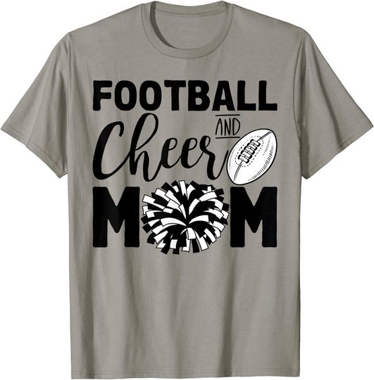 Funny Sports Graphic Womens Football and Cheer Mom T-Shirt