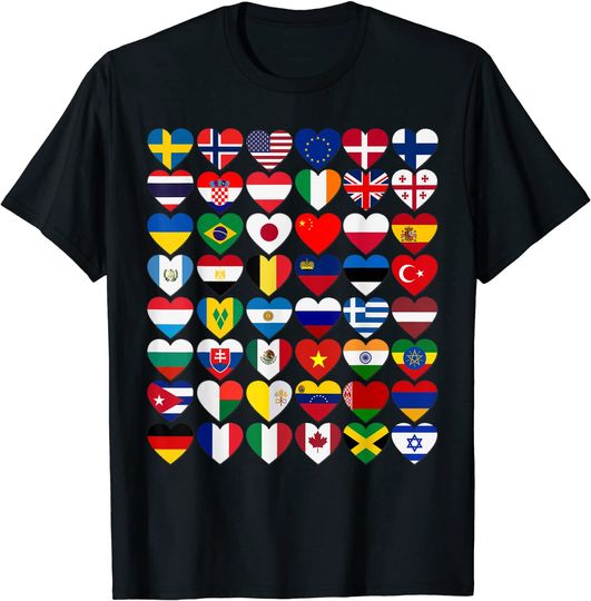 World Traveller Flags Of The Countries International Gift T-Shirt